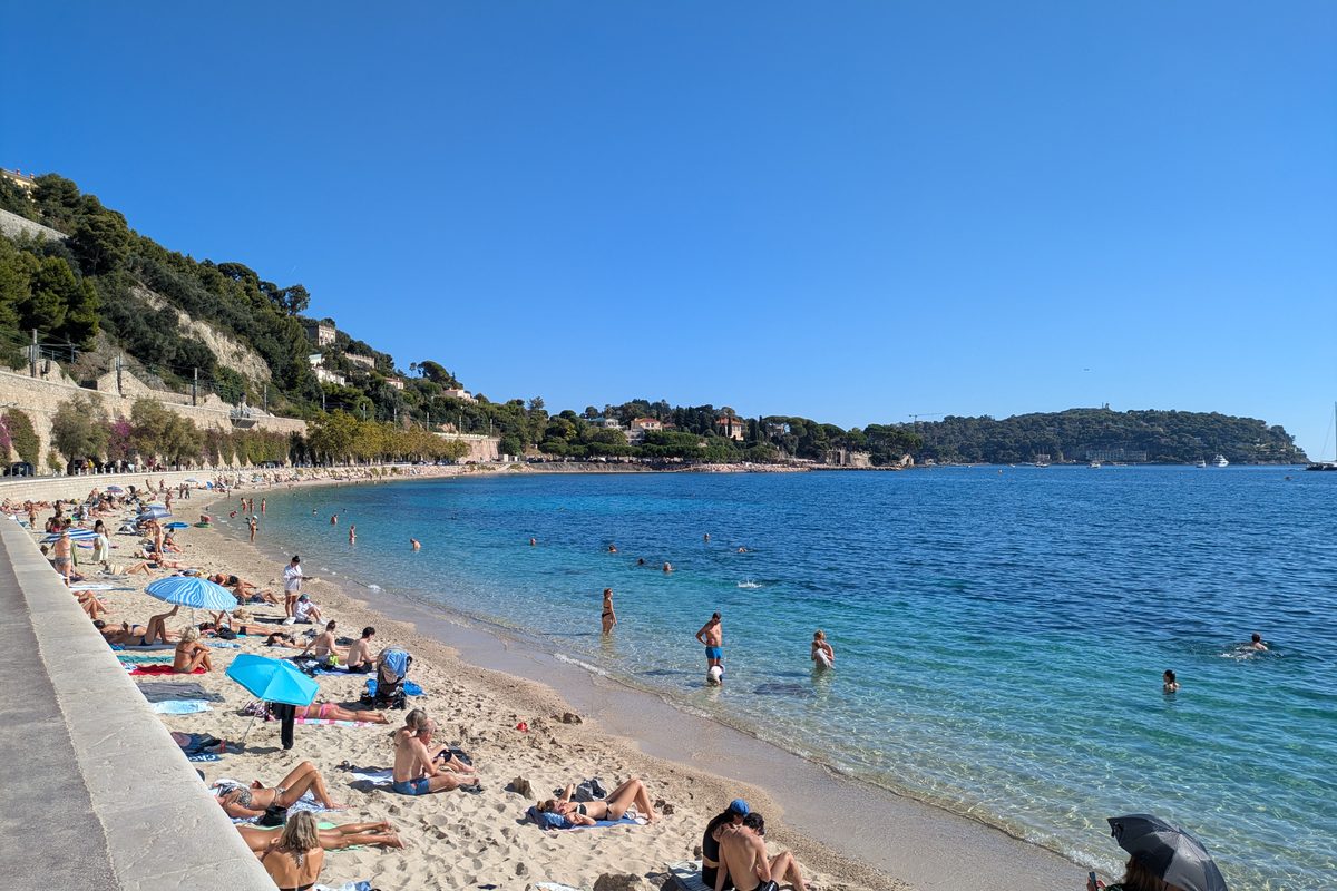 A turquoise Mediterranean cove on the French Riviera