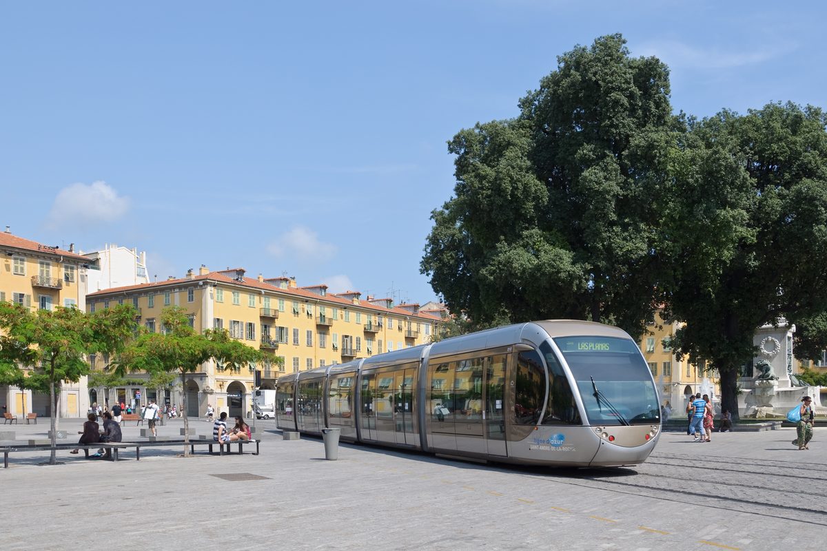 A coastal railway along the French Riviera